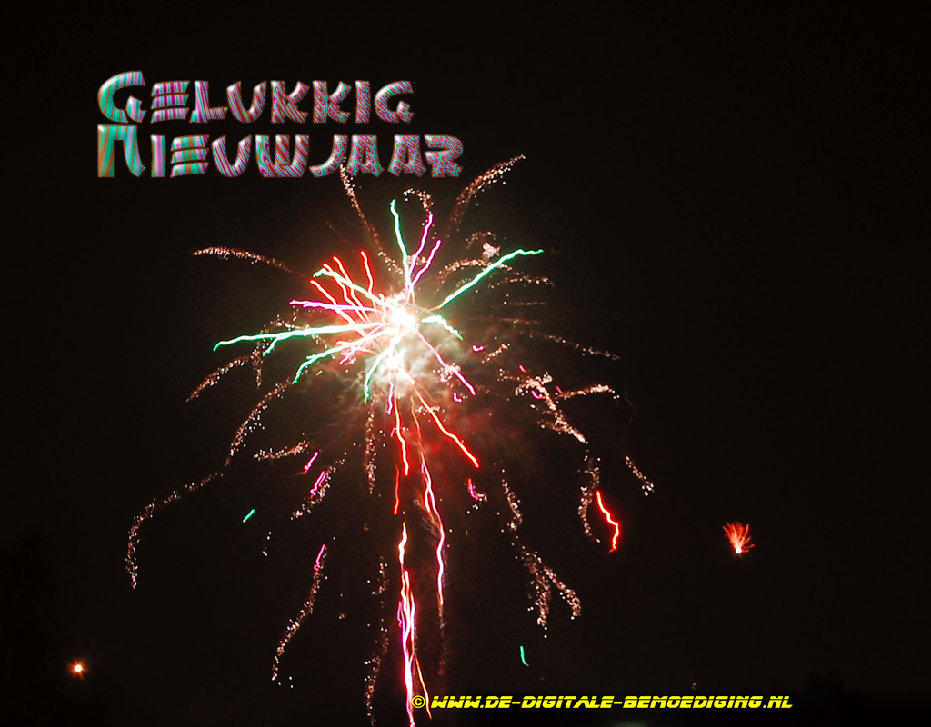 Gelukkig Nieuwjaar vuurwerk