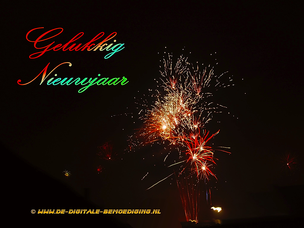 Gelukkig Nieuwjaar vuurwerk